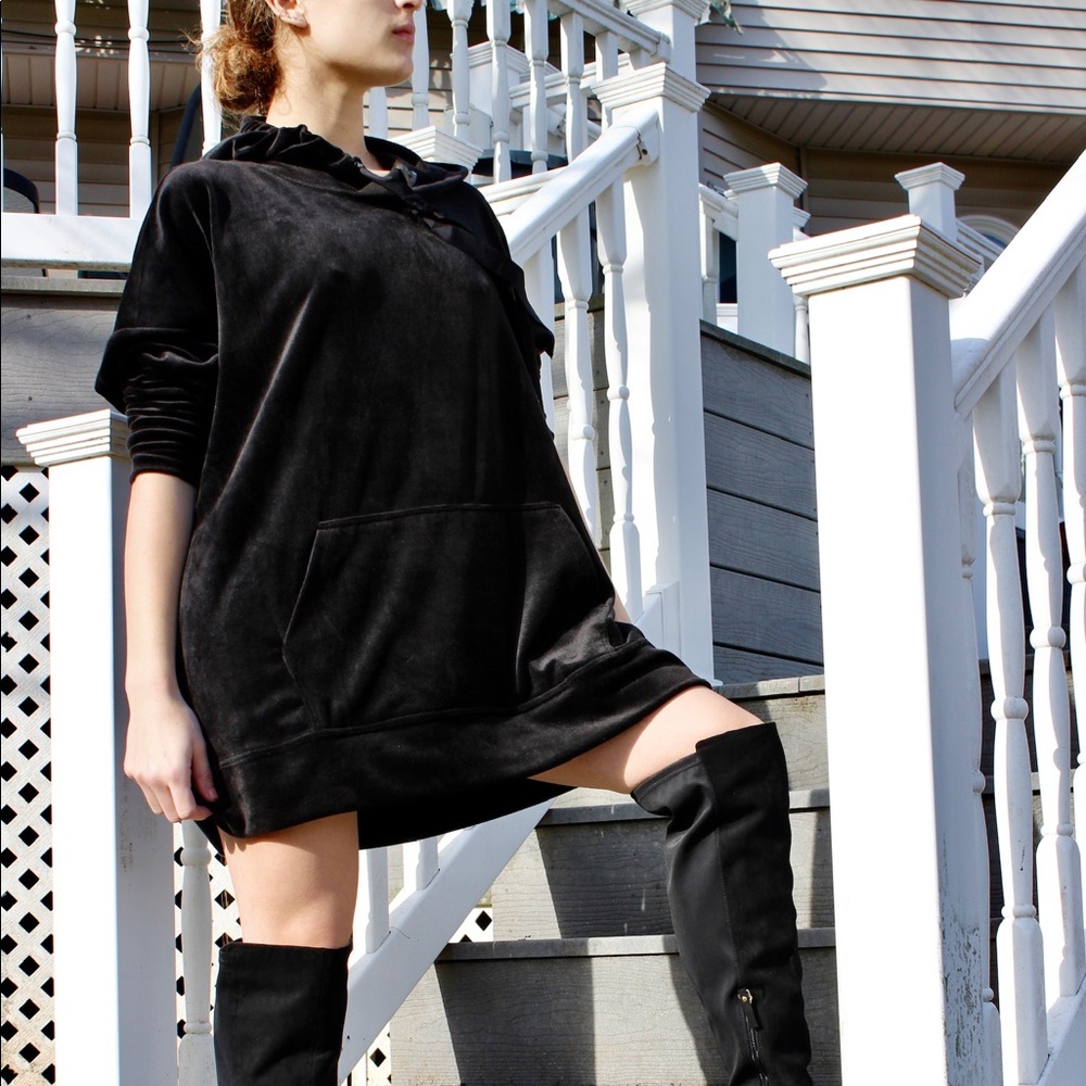 Oversized Velour Hoodie